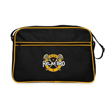 Relax Bro - Retro Tasche - Schwarz/Gold - Vorne