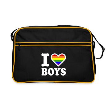 I love boys - Sac Retro - noir/or - Devant