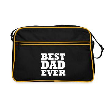 Best dad ever - Retro Tasche - Schwarz/Gold - Vorne