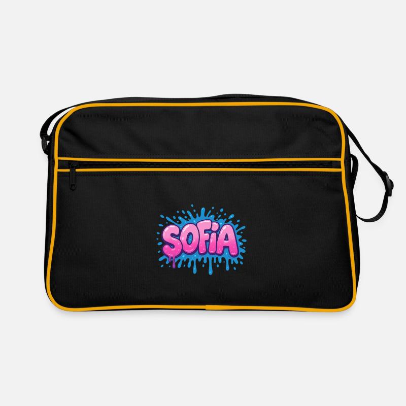 Graffiti  SOFIA Prénom cadeau idéal imprimable sur Sac Retro