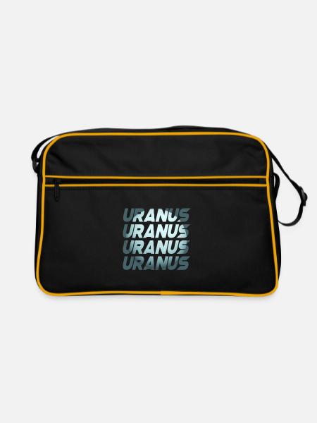 Uranus Design - Retro Tasche - Schwarz/Gold - Vorne
