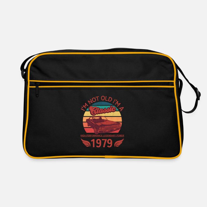 Je ne suis pas vieux je suis un classique - Sac Retro - noir/or