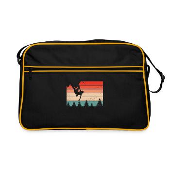 Bloc, bloc, sport, escalade, rétro - Sac Retro - noir/or - Devant
