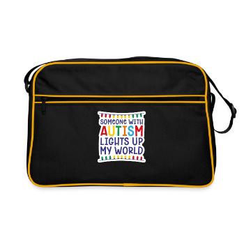 Autisme - Sac Retro - noir/or - Devant