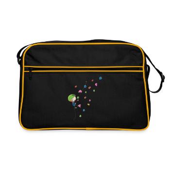 Climbing indoor children climbing wall bouldering - Retro Bag - black/gold - Front