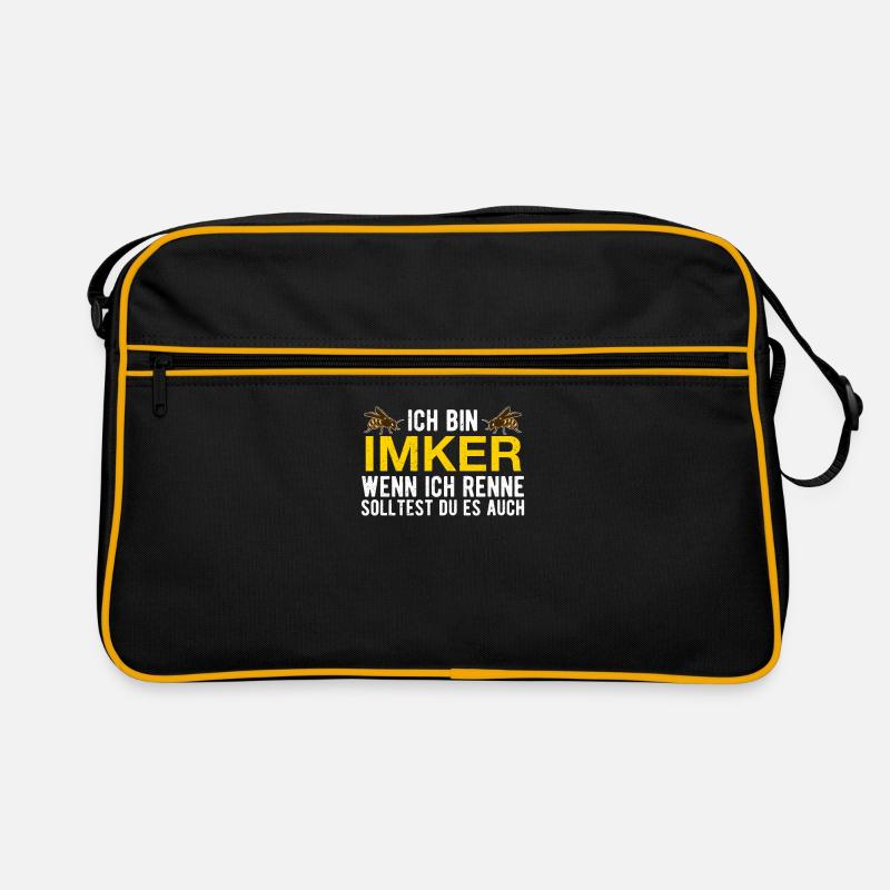 Ich bin Imker wenn ich renne solltest du es auch Retro Tasche