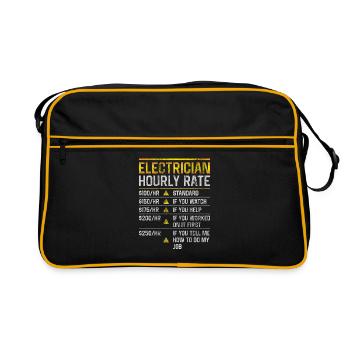 Salaire horaire électricien - Sac Retro - noir/or - Devant