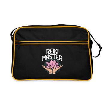 Guérison spirituelle - ReikiMeister - Fleur de Lotus - Sac Retro - noir/or - Devant