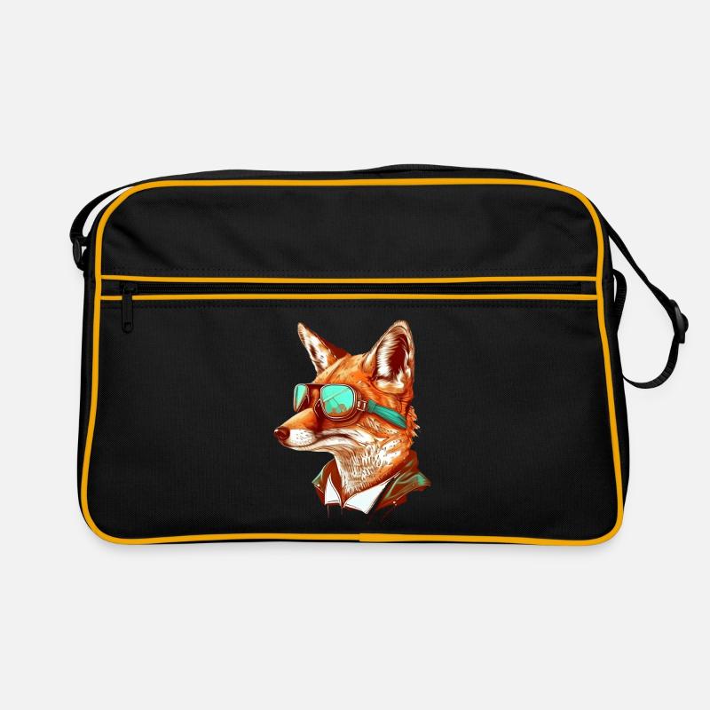 Renard avec lunettes d’aviateur Sac Retro