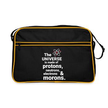 L’Univers est fait de protons, de neutrornes - Sac Retro - noir/or - Devant