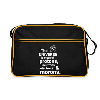 L’Univers est fait de protons, de neutrornes - Sac Retro - noir/or - Devant