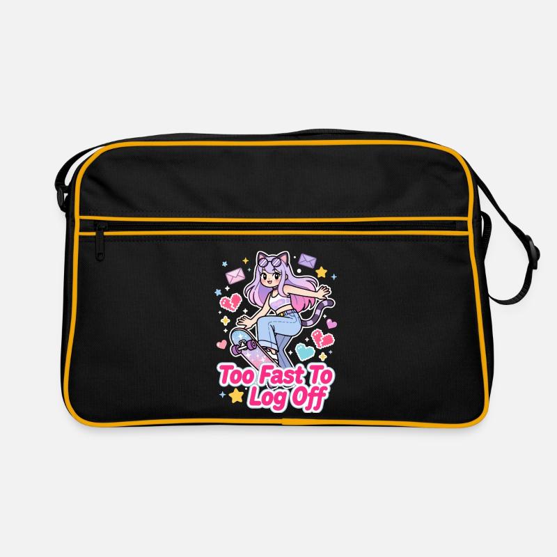 😻 Chaton élégant - Trop vite pour se déconnecter - Sac Retro