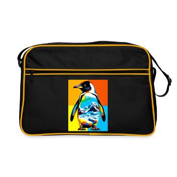 penguin - Retro Bag - black/gold - Front