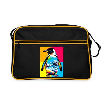 penguin - Retro Bag - black/gold - Front