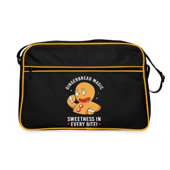 Bonhomme en pain d'épices Pain d'épices de Noël - Sac Retro - noir/or - Devant