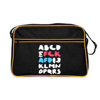 FCK AFD | Political Statement Design - Retro Bag - black/gold - Front