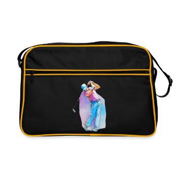 Sport golf player - Retro Bag - black/gold - Front