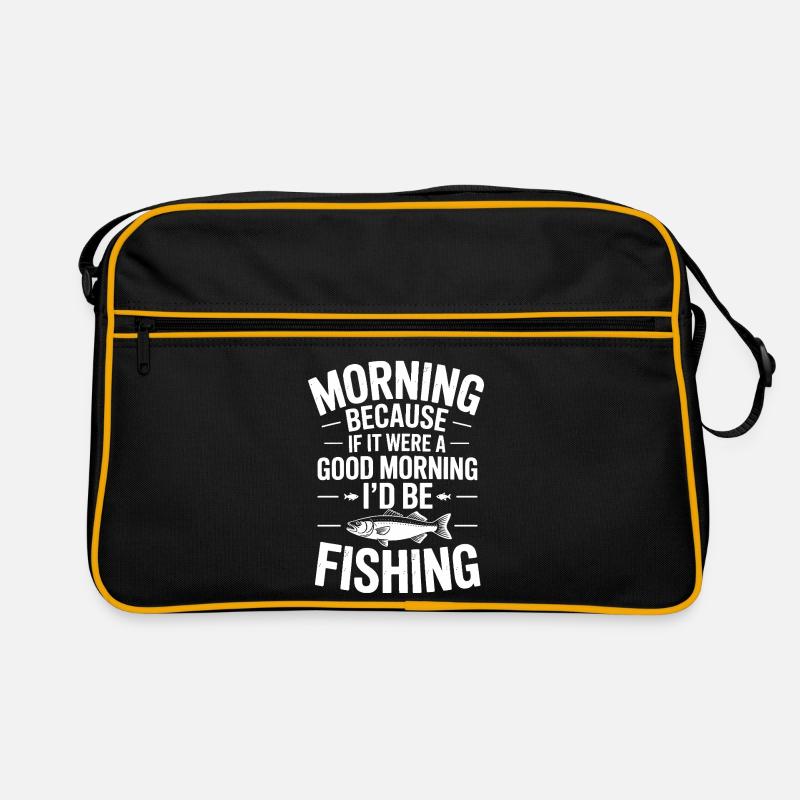 Morgendliches Angel-Vibe-Abschlag Retro Tasche