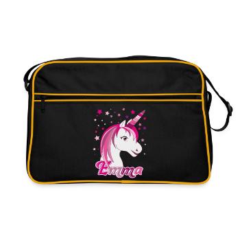 Emma, nom de jeune fille, prénom préféré - Sac Retro - noir/or - Devant