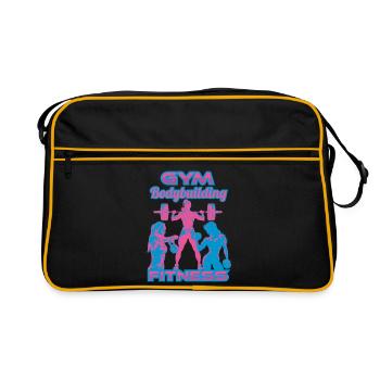 Fitness-gymGirls - Sac Retro - noir/or - Devant