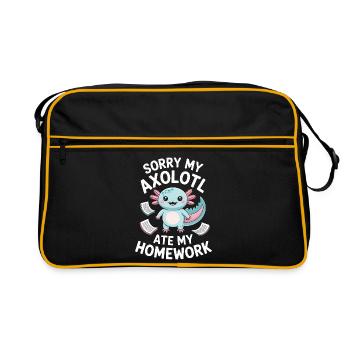 Axolotl Homework Heist - Retro Bag - black/gold - Front