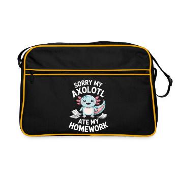 Axolotl Homework Heist - Retro Bag - black/gold - Front