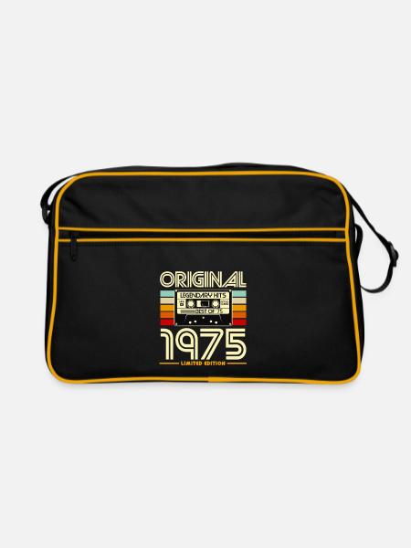Originale limitierte Kassette von 1975 - Retro Tasche - Schwarz/Gold - Vorne
