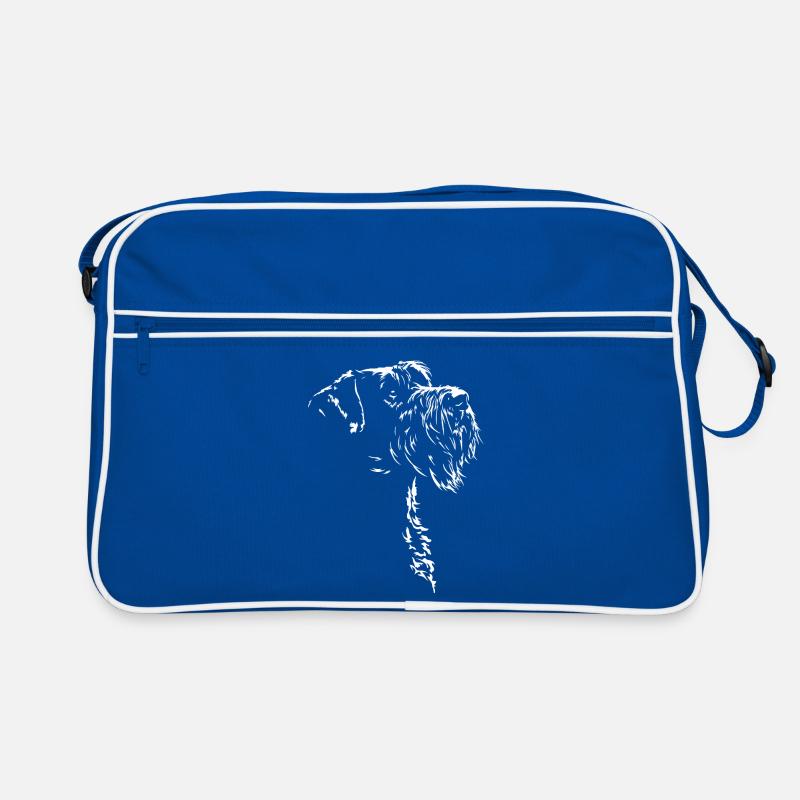 Riesenschnauzer Silhouette Hunde Hund Wilsigns Retro Tasche