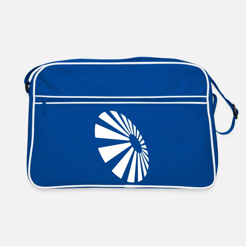 Spiral Fan Monochrome Pattern Retro Bag