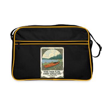 Trouver le flux chaque jour : affiche kayak - Sac Retro - noir/or - Devant