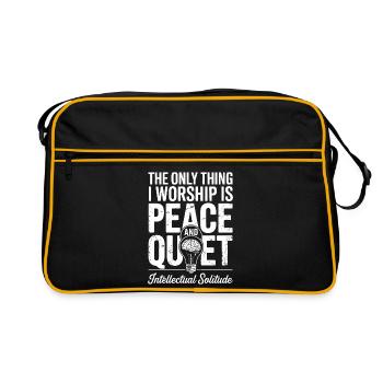 Paix et Silence : Solitude Intellectuelle - Sac Retro - noir/or - Devant