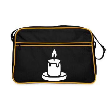 Cadeau de méditation à la bougie - Sac Retro - noir/or - Devant