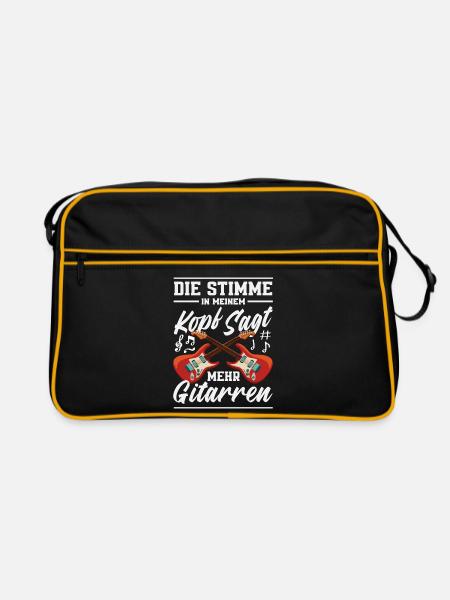 Lustiges Musiker - Retro Tasche - Schwarz/Gold