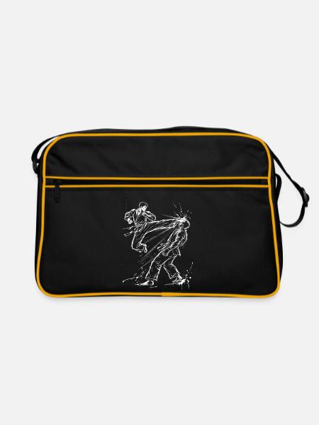 Teakwando - Retro Tasche - Schwarz/Gold