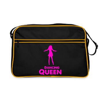 Tanzende Königin Silhouette - Retro Tasche - Schwarz/Gold - Vorne