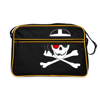 Cornish Jolly Roger - Retro Bag - black/gold - Front