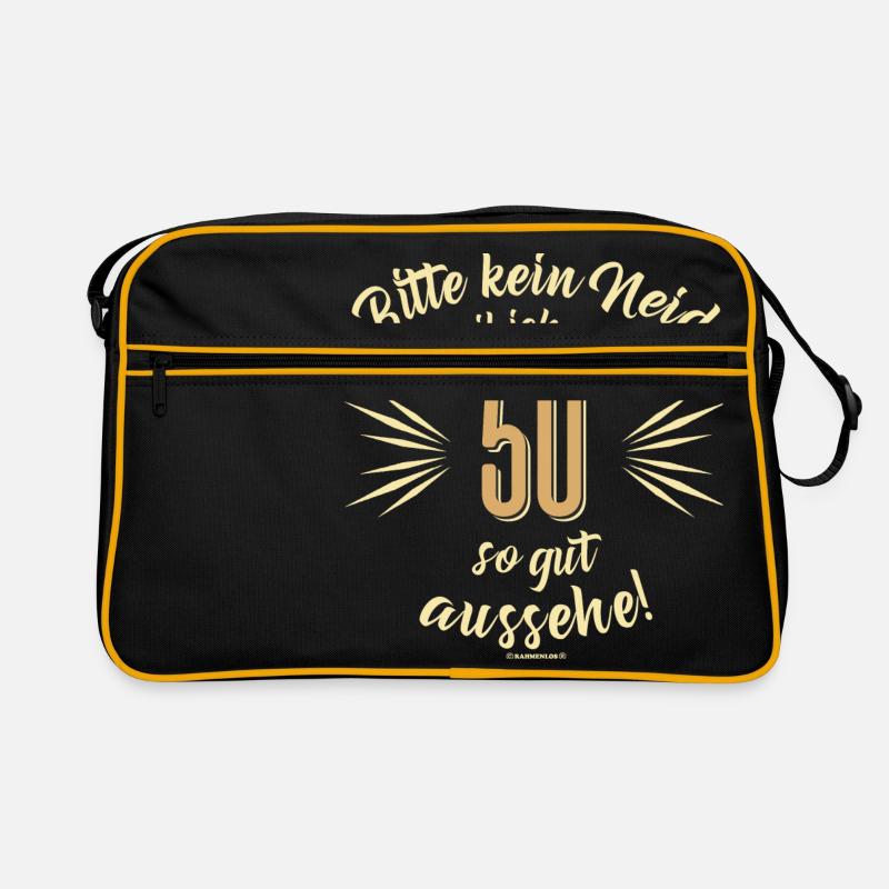 Bitte kein Neid 50 - Geburtstags Geschenk - Retro Tasche