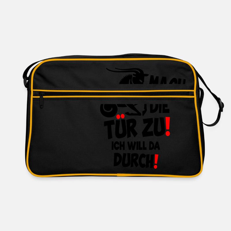 Steinbock Spruch Retro Tasche