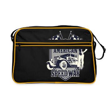 TUNING SPEEDWAY HOTRODS - Hot Rod cadeau - Sac Retro - noir/or - Devant