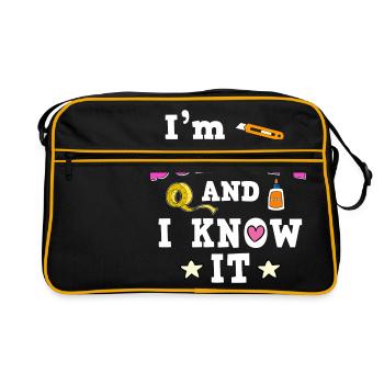 I'm Scrappy And I Know It - Retro Tasche - Schwarz/Gold - Vorne