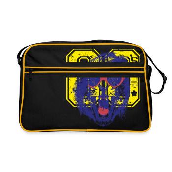 Leopard 80's - Retro Tasche - Schwarz/Gold - Vorne