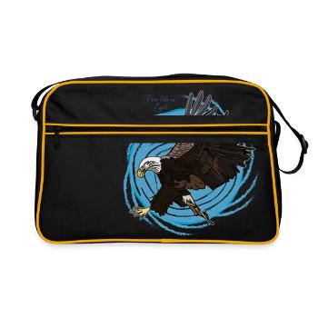 Aigle, Eagle, Free - Sac Retro - noir/or - Devant