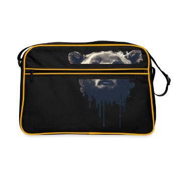 Grizzly - Retro Tasche - Schwarz/Gold - Vorne