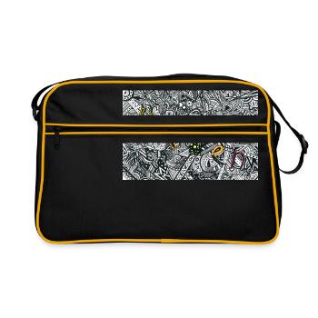 Hidden Zentangle Art Solution édition jaune - Sac Retro - noir/or - Devant