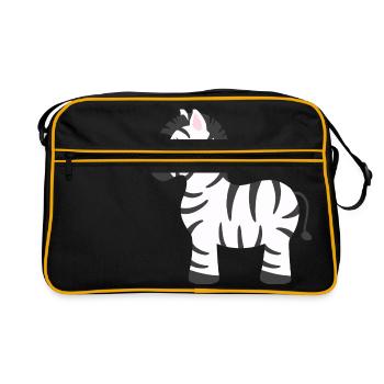 Zebra - Retro Tasche - Schwarz/Gold - Vorne