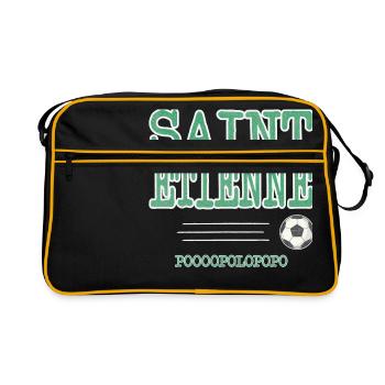 Sainté Saint-Etienne Stéphanois Popolopopo - Sac Retro - noir/or - Devant