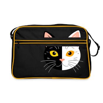 Ronronnement et miaulement - Sac Retro - noir/or - Devant