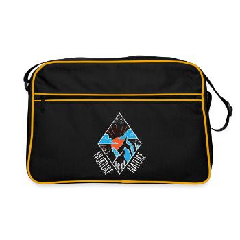 Nurture Nature Clothing Climate Change Gift Earth - Retro Bag - black/gold - Front