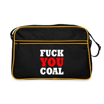 Fuck you coal - Retro Bag - black/gold - Front