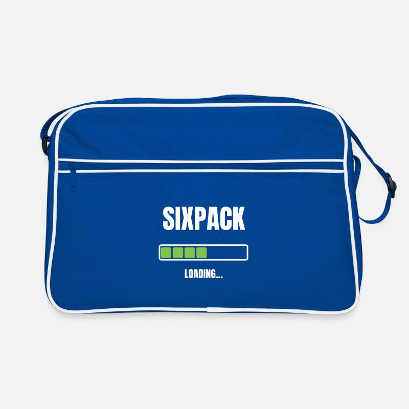 Sixpack Waschbrettbauch loading Bauchmuskeln Retro Tasche